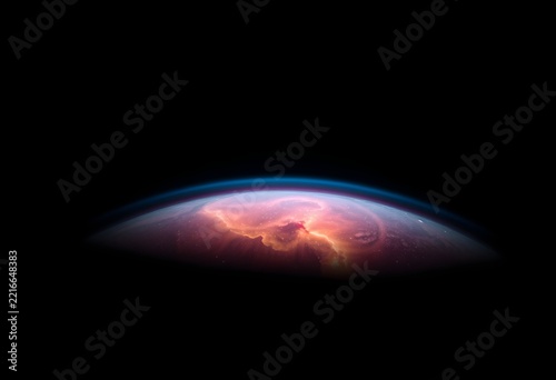 Planet Earth Aurora Storm Space View