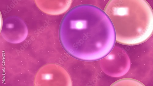 Pink and Purple Bubble Abstract Fluid Background
