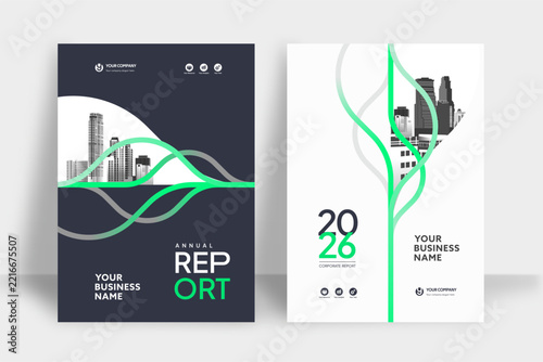 City Background Business Book Cover Design Template
