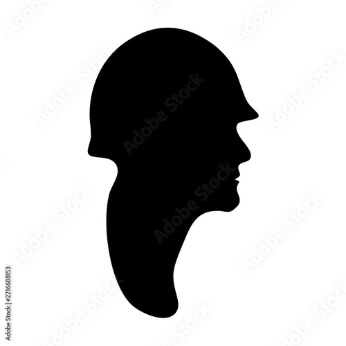 Man and Woman Profile Silhouette Vector Illustration with Abstract Human Head, Face, Mind, Brain, Hair, and Beauty Concept Design