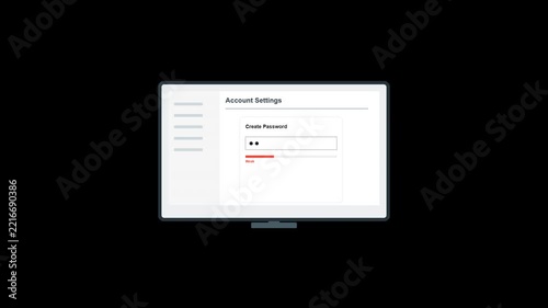 User Interface Mockup of Account Settings Page Showing Creation of a Secure Personal PIN.