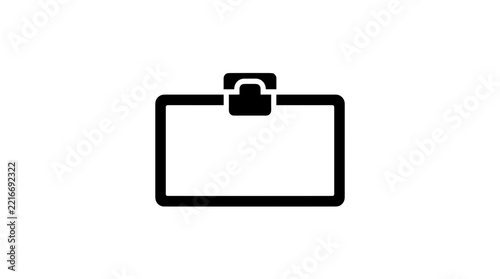 Simple Clipboard Icon with Clip Top View.