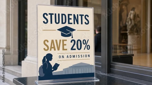 Student discount at a museum.