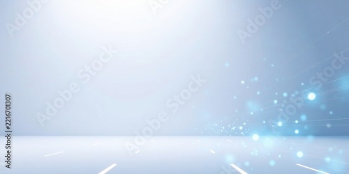 Serene Light Blue Background with Glowing Particles and Subtle Lines for Modern Design Projects
