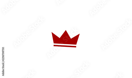 Red Crown Icon PNG Graphic Element for Royal Kingdom Badge Logo Design
