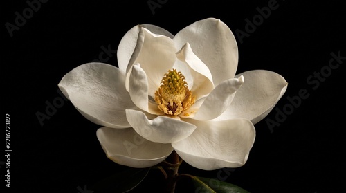 White magnolia flower isolated