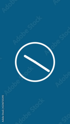 abstract analog clock animation. analog clock icon with moving arrows in seamless 12 hour loop on transparent background. Stopwatch animation concept