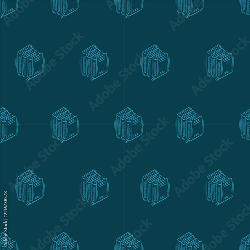 seamless pattern of Books sketch doodle, books icon sketch background