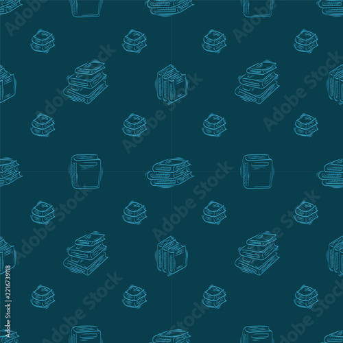seamless pattern of Books sketch doodle, books icon sketch background