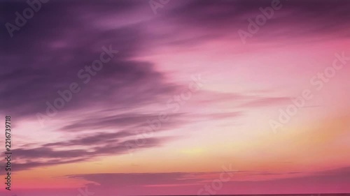 Dramatic Sunset Sky with Pink, Purple, and Orange Clouds Time Lapse