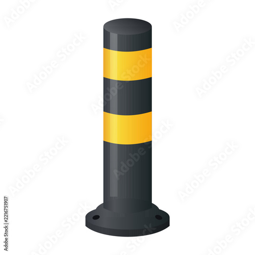 Road safety bollard post. vector illustration