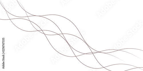 Red stripes on a white background. Creative line art. Red waves with lines. Curved wavy line, smooth stripe.