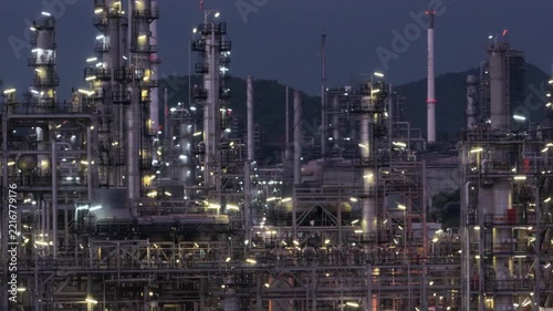 Aerial view oil refinery, Refinery plant, Refinery factory.