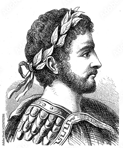 Caracalla, 188, 217, formally Marcus Aurelius Severus Antoninus Augustus, Roman Emperor, The History of Ancient Rome, Roman Empire, Italy, digitally restored reproduction from a 19th century original
