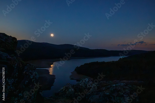 Total Solar Eclipse at the Embalse del Arlanzón Reservoir in Spain