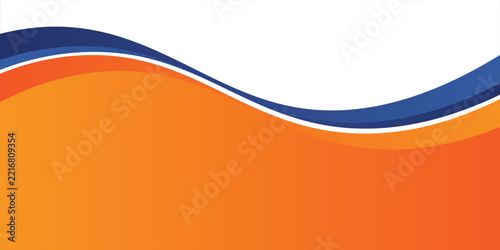 abstract blue orange corporate background with 3d concept. abstract white background with blue  and orange wave background banner with formal concept for banner advertisement announcement certificate