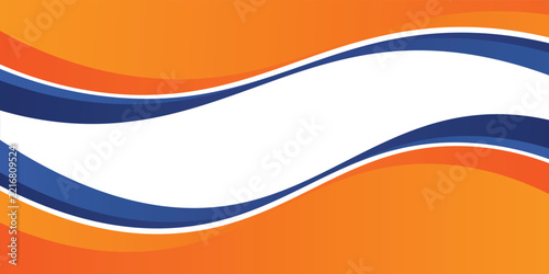 abstract blue orange corporate background with 3d concept. abstract white background with blue  and orange wave background banner with formal concept for banner advertisement announcement certificate