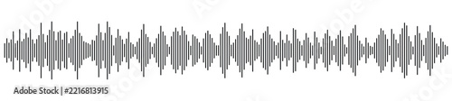 Dynamic line sound wave vector design element illustration editable isolated in black color
