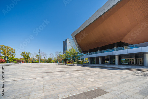 Modern Architectural Building with Open Plaza