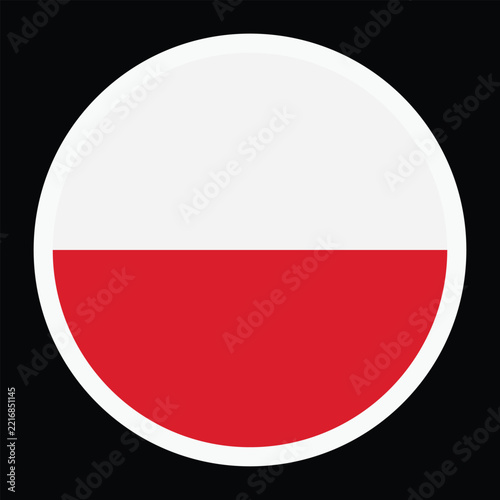 Poland Flag Circle Icon