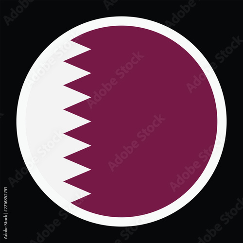 Qatar Flag Circle Icon