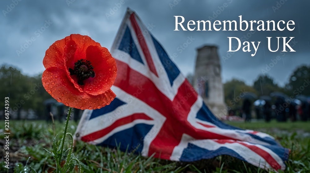 Fototapeta premium Remembrance day in the uk honoring the fallen remembering sacrifices and commemorating veterans with respect and gratitude on november 11th
