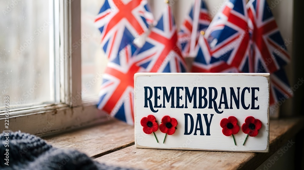 Fototapeta premium Honoring the fallen a poignant remembrance day scene in the uk showcasing respect gratitude and solemn reflection on sacrifices made for freedom