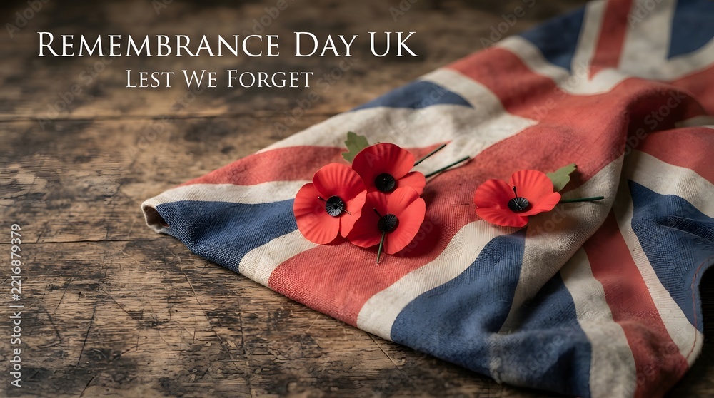 Fototapeta premium Honoring the fallen a remembrance day tribute in the uk reflecting on sacrifice and peace with deep respect and gratitude for all