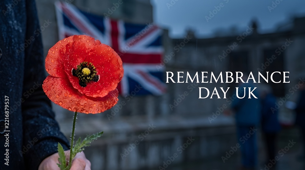 Fototapeta premium Honoring the fallen a remembrance day tribute in the united kingdom reflecting on sacrifice and peace for generations to come lest we