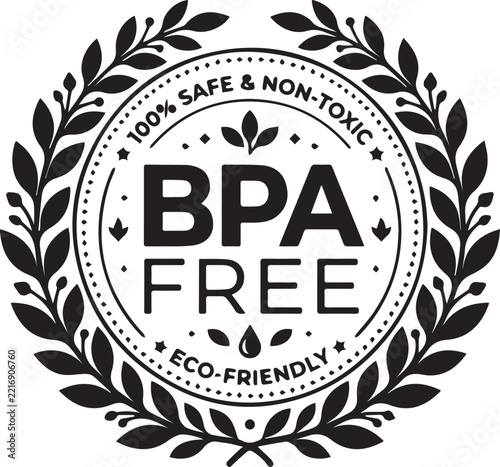 BPA free eco friendly non toxic product safety certification badge design