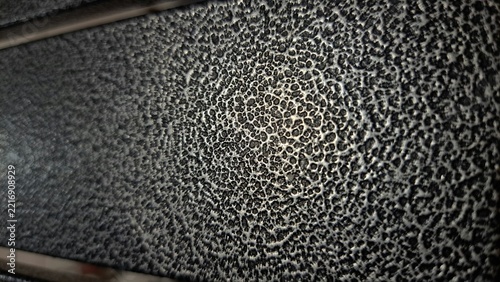 close up of a metal plate
