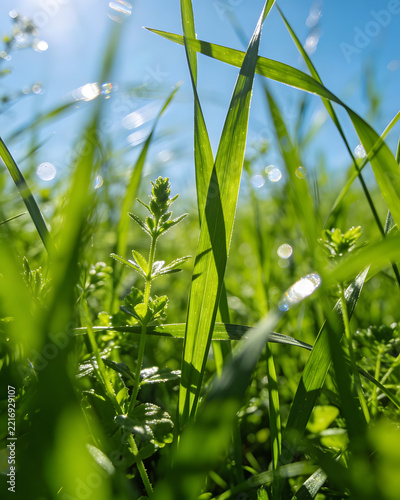green grass and sky
