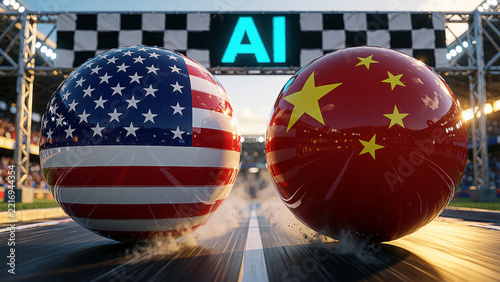 United States and China artificial intelligence race to become the dominate global leader space exploration and AI