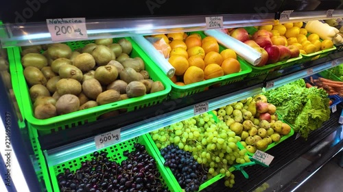 Albanian Fruit Market with Handwritten Local Price Signs