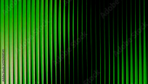 Abstract green vertical lines on a dark black background