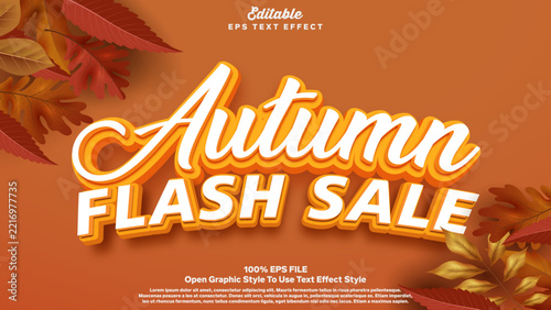 Autumn Flash Sale text Effect