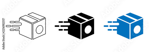 Isometric Cube Delivery Icon Set, 3D Package Shipping and Logistics Vector