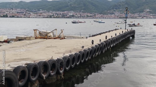 Old Concrete Dock Overlooking Izmit City Coastline