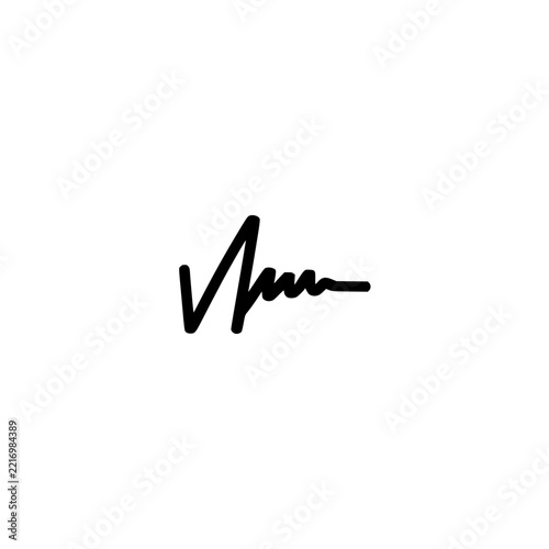 Insurance signature icon. Solid black glyph of an insurance signature for insurance and protection.