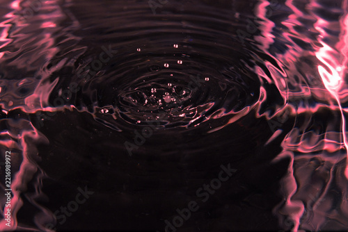 302.Deep Pink Water Drop Splash