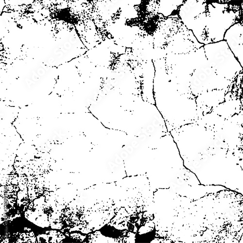 Cracked texture with rough edges on a white background distressed grunge effect