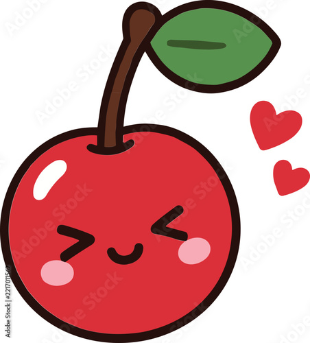 Cute Cartoon Cherry Vector Illustration