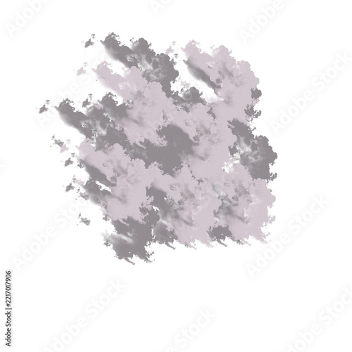 Abstract grey cloud formation on a light grey background, soft smoke-like texture, minimalist atmospheric for digital