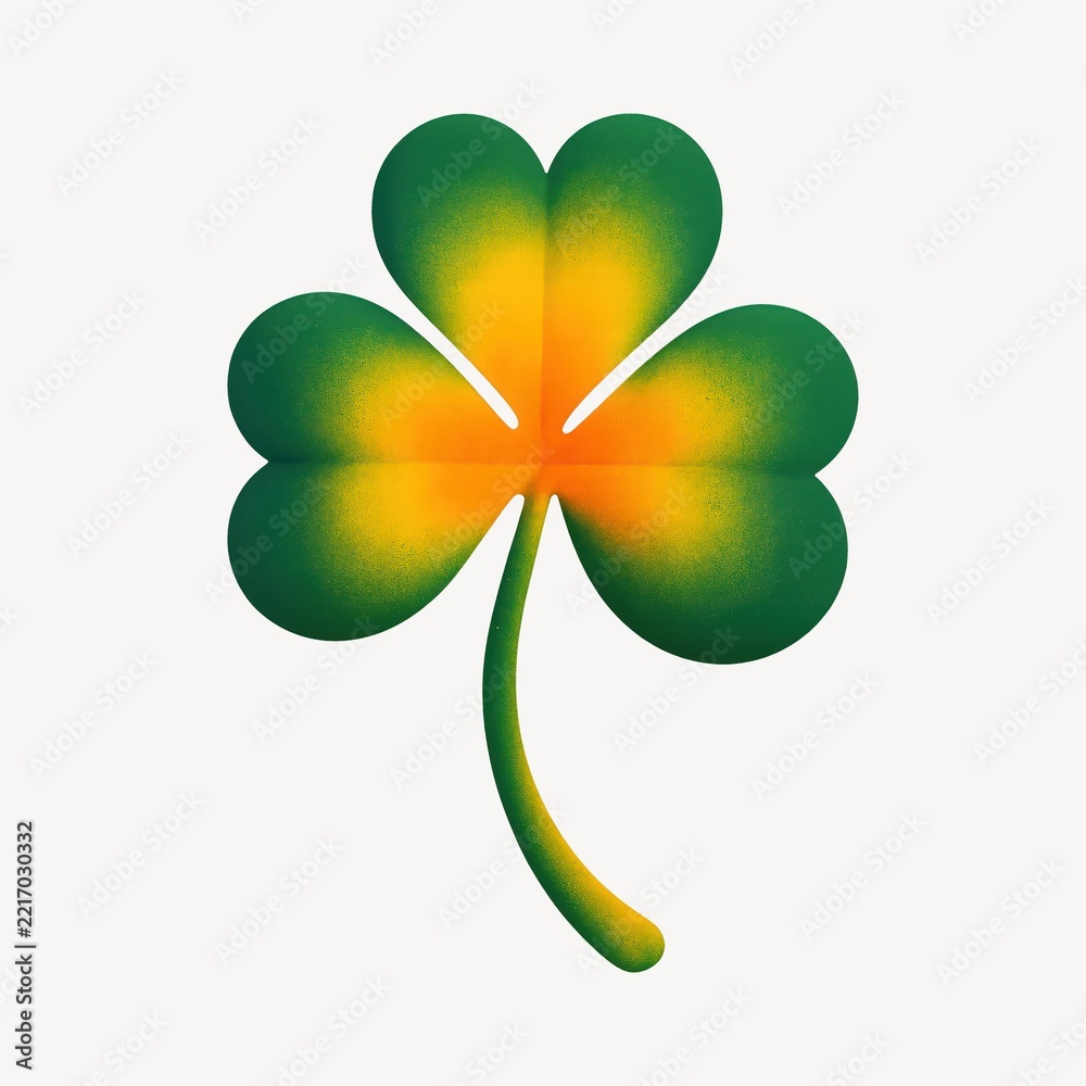 Fototapeta premium Vibrant clover with gradient colors.