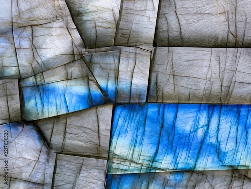 Blue and Gray Patterned Rock Surface