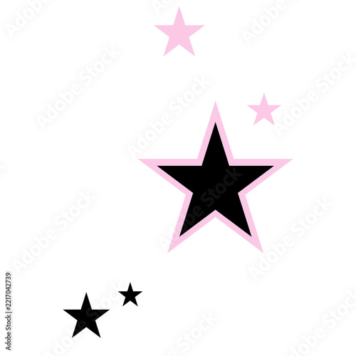 stars sparkling black pink