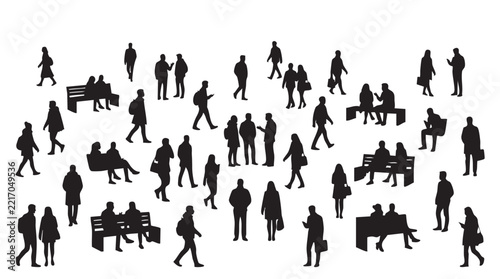 vector silhouettes of people