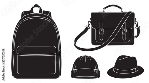 black and white bag