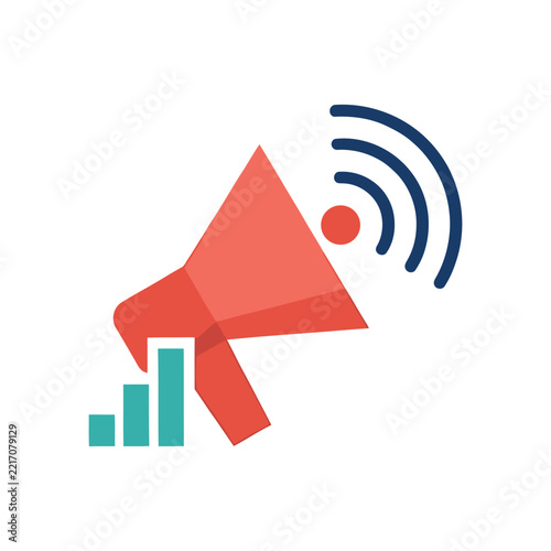 Marketing & Advertising icon graphic isolated sketch illustration on white background.