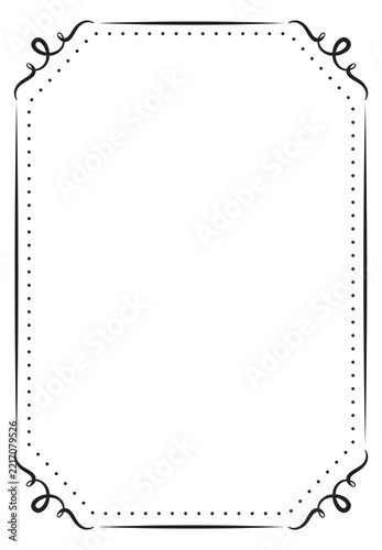 Obraz na plátně A white frame with a black border